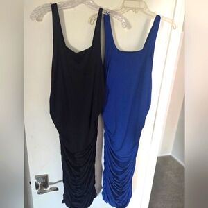 Black and Blue Sleeveless Dresses
